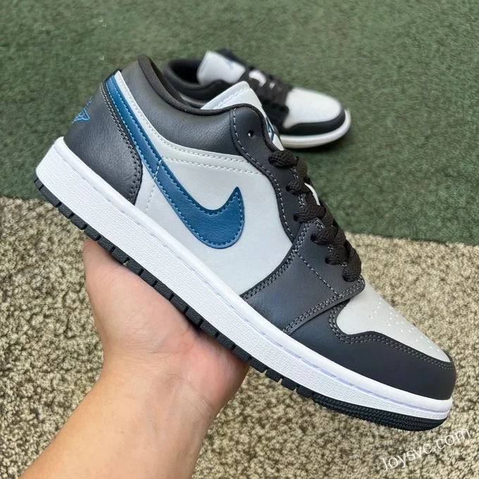 Air Jordan 1 Low DC0774-040 Black Grey Blue DT Version