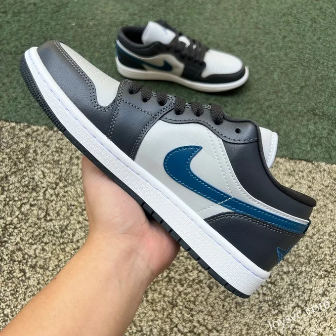 Air Jordan 1 Low DC0774-040 Black Grey Blue DT Version