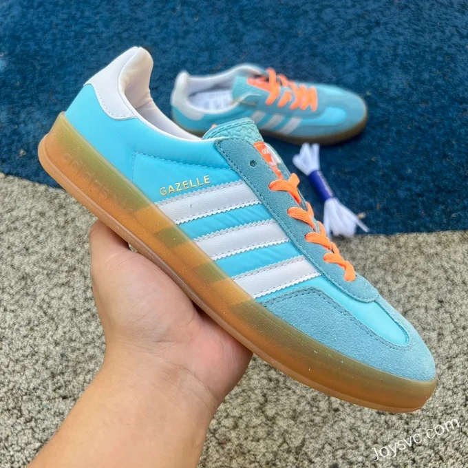 Adidas Indoor Blue White Orange Retro Sneakers HQ9017