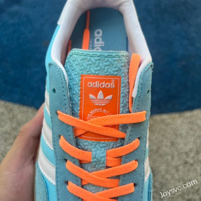 Adidas Indoor Blue White Orange Retro Sneakers HQ9017