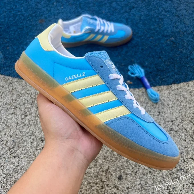 Adidas Indoor Beige Blue Retro Sneakers IE2960