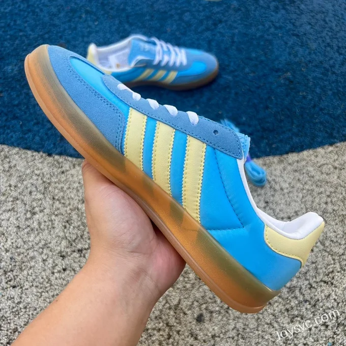 Adidas Indoor Beige Blue Retro Sneakers IE2960