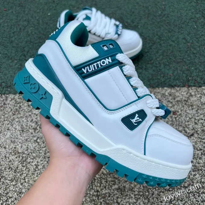 Louis Vuitton Trainer Maxi White Turquoise