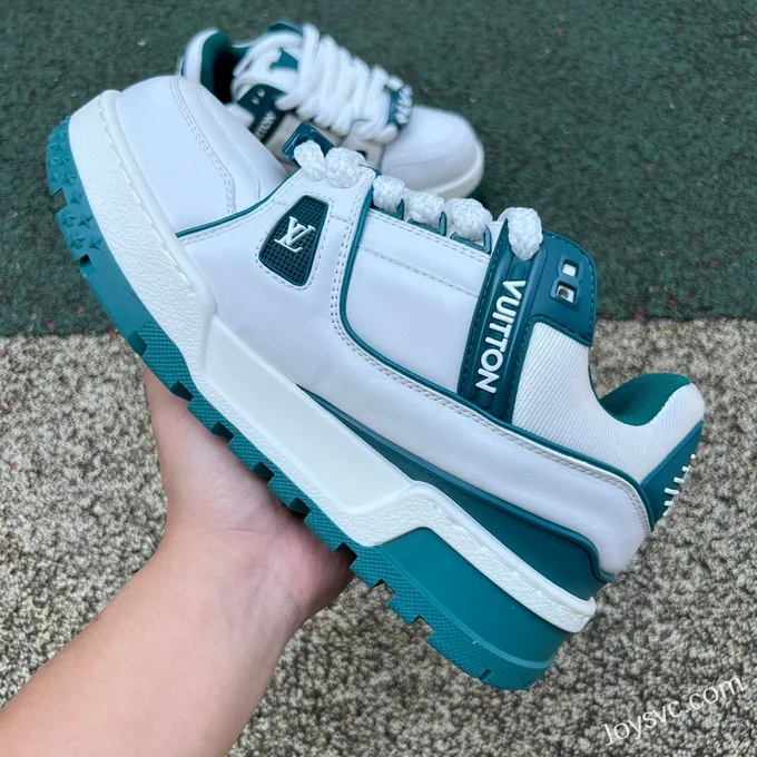 Louis Vuitton Trainer Maxi White Turquoise