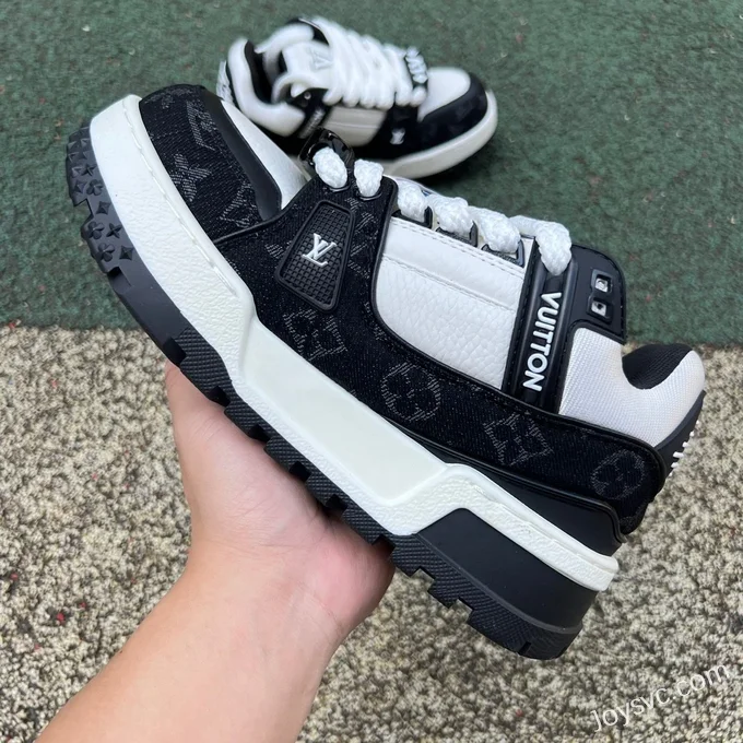 Louis Vuitton Trainer Maxi Denim Black White