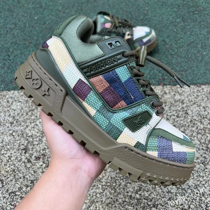 Louis Vuitton Trainer Maxi Camo Army Green