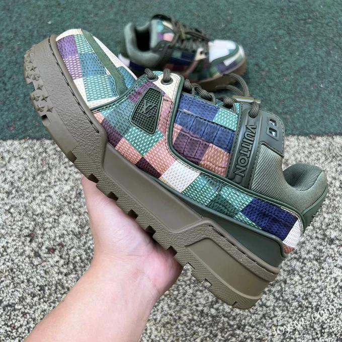 Louis Vuitton Trainer Maxi Camo Army Green