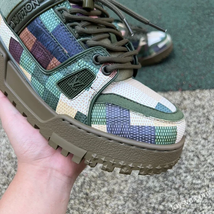 Louis Vuitton Trainer Maxi Camo Army Green