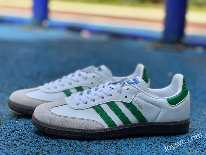 Adidas Samba OG White Green Retro Sneakers IG1024