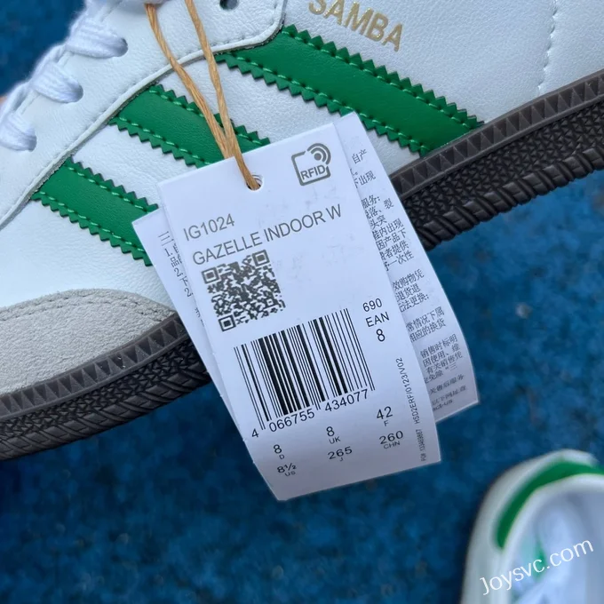 Adidas Samba OG White Green Retro Sneakers IG1024