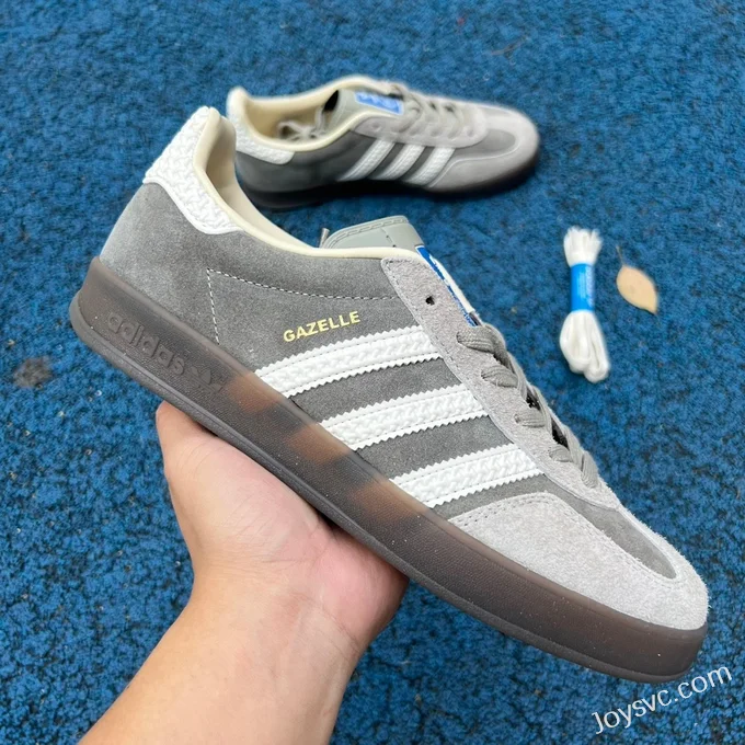 Adidas Gazelle Indoor Grey White Retro Sneakers IF1807