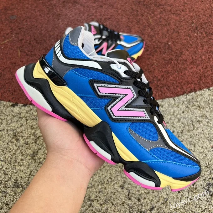 New Balance 9060 Blue Yellow Pink Pure Original Retro Running Shoes U9060BPO