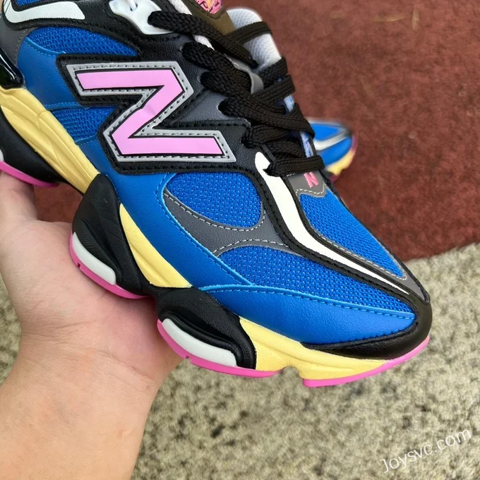 New Balance 9060 Blue Yellow Pink Pure Original Retro Running Shoes U9060BPO