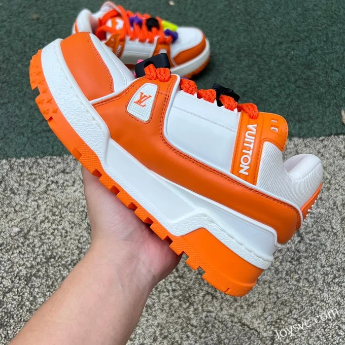 Louis Vuitton Trainer Maxi White Orange