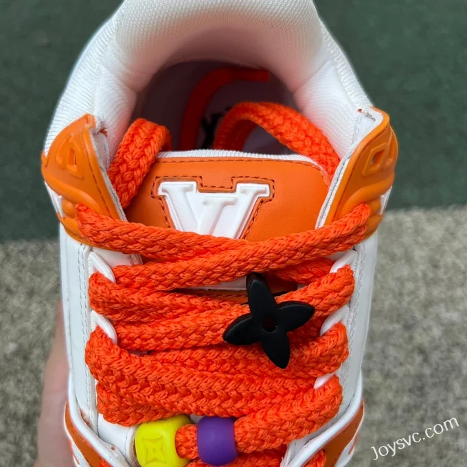 Louis Vuitton Trainer Maxi White Orange