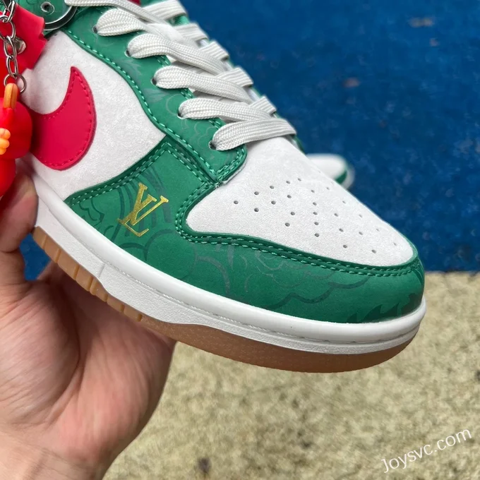 Nike Dunk x Louis Vuitton White Green Red Retro Sneakers XP3802-331