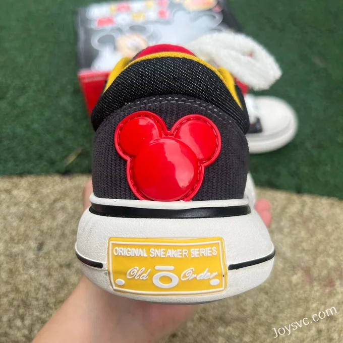 Disney x OLD ORDER Mickey Mouse Low-Top Canvas Shoes Black White