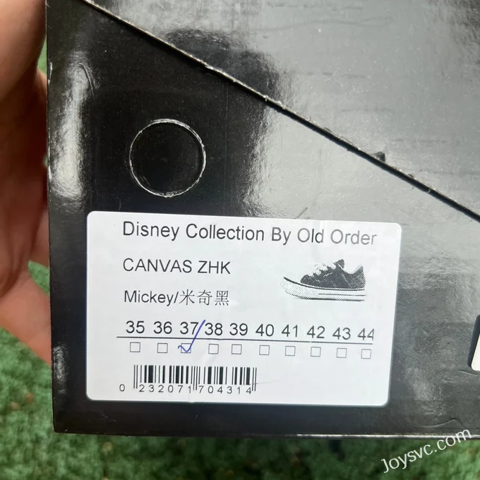 Disney x OLD ORDER Mickey Mouse Low-Top Canvas Shoes Black White