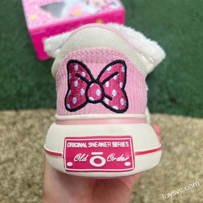 Disney x OLD ORDER Mickey Mouse Low-Top Canvas Shoes White Pink