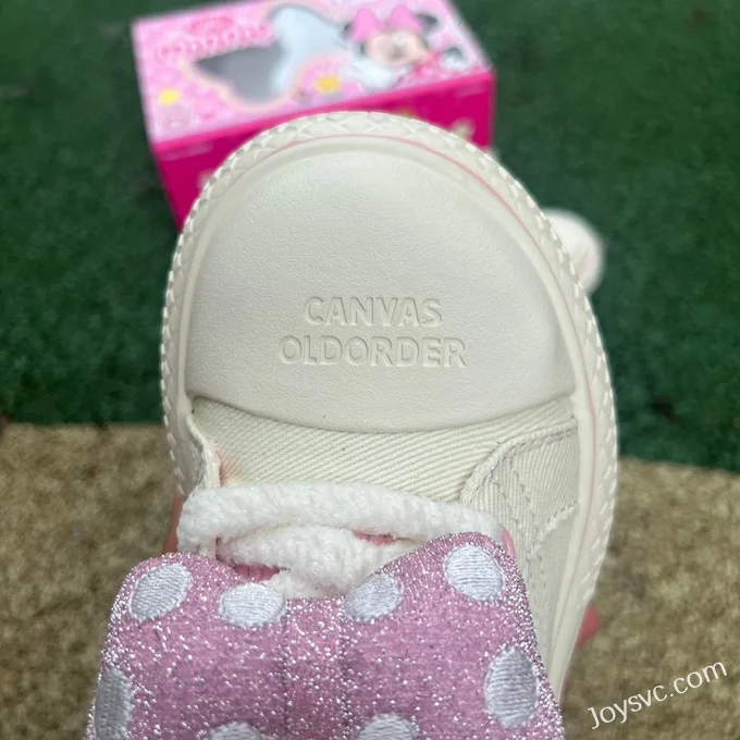 Disney x OLD ORDER Mickey Mouse Low-Top Canvas Shoes White Pink