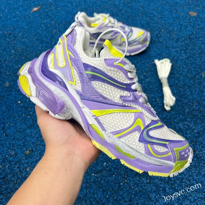 Balenciaga 8.0 White Purple Yellow Pure Original Vintage Dad Shoes