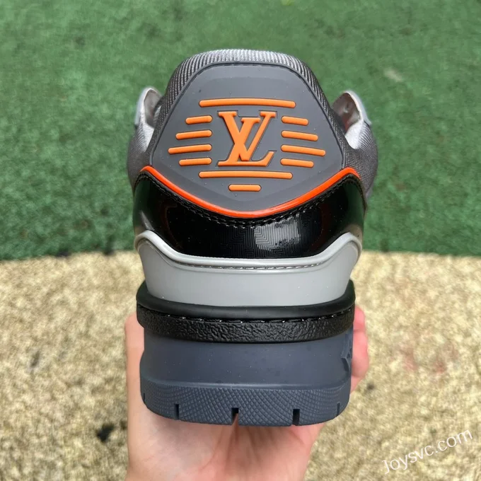 Louis Vuitton Trainer Maxi Grey Orange Patent