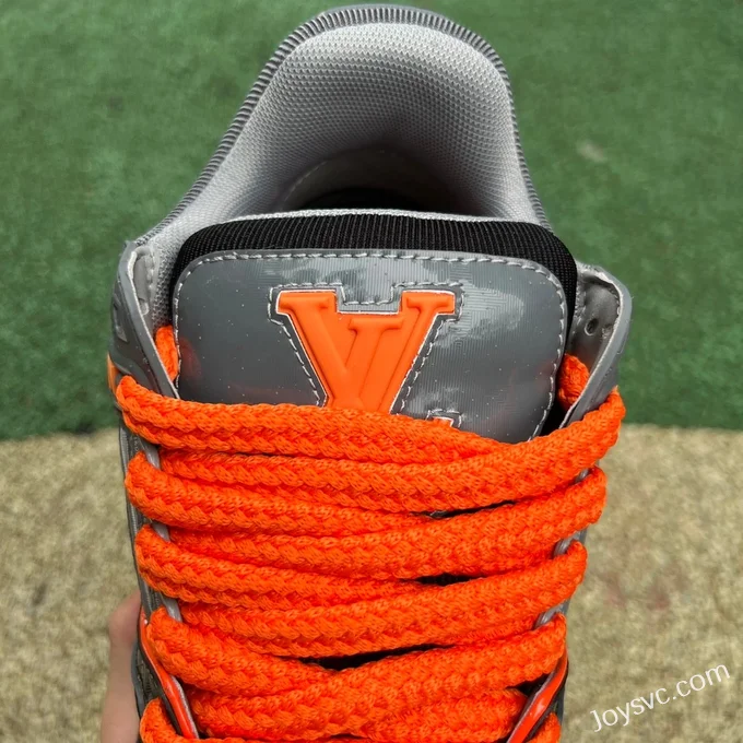 Louis Vuitton Trainer Maxi Grey Orange Patent