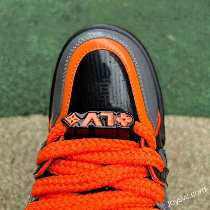 Louis Vuitton Trainer Maxi Grey Orange Patent