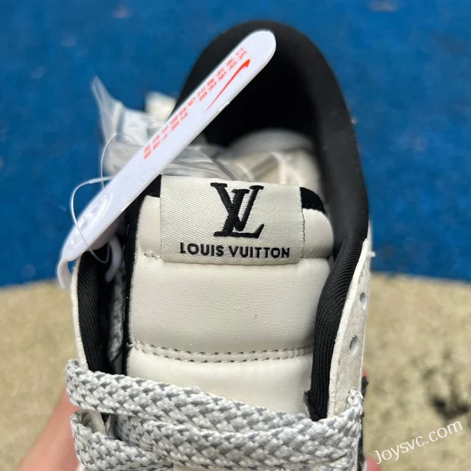 Travis Scott x Louis Vuitton x Air Jordan 1 Low SJ2068-005 White Black Print Retro