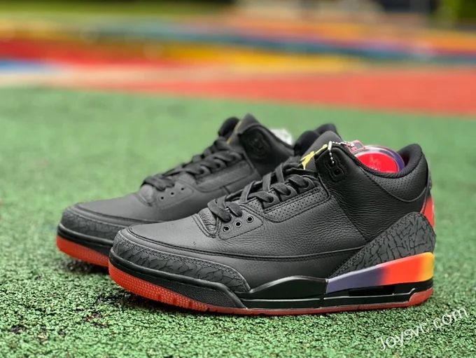 J Balvin x Air Jordan 3 FN0344-001 Black Rainbow