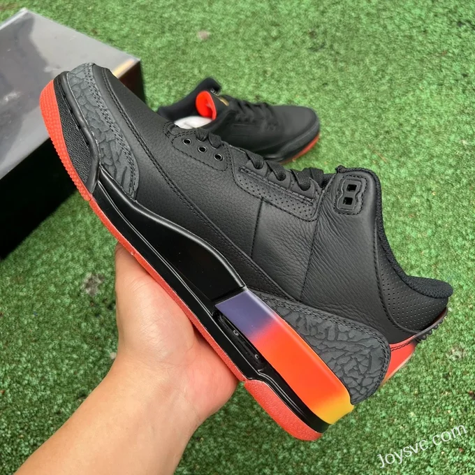 J Balvin x Air Jordan 3 FN0344-001 Black Rainbow