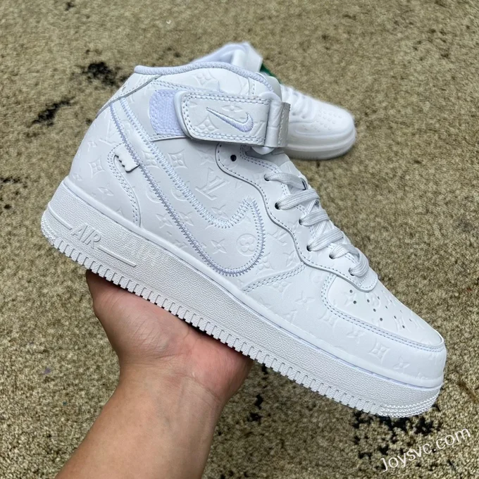 Nike Air Force 1 x Louis Vuitton Mid-Top White Fashion Sneakers