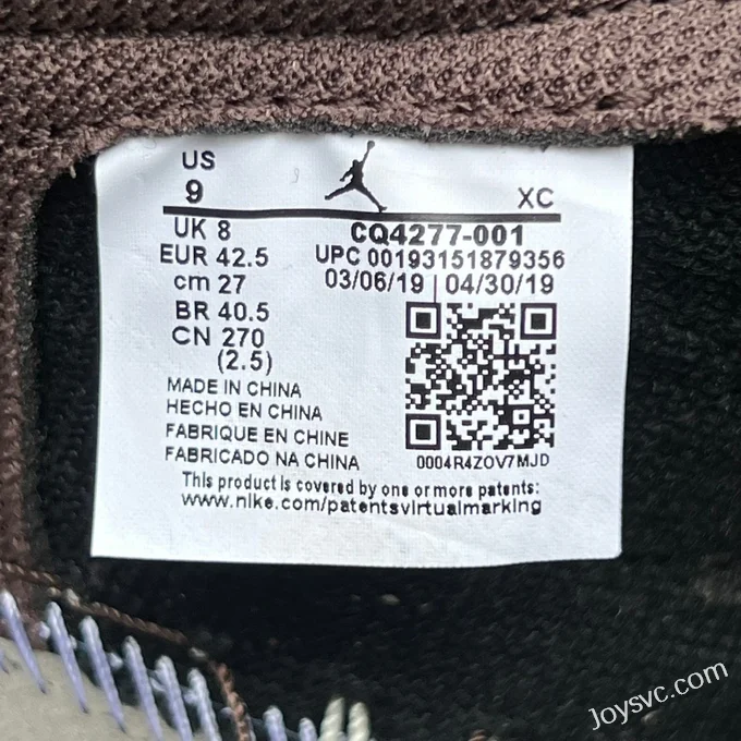 Travis Scott x Air Jordan 1 Low CQ4277-001 Brown DG 2.0