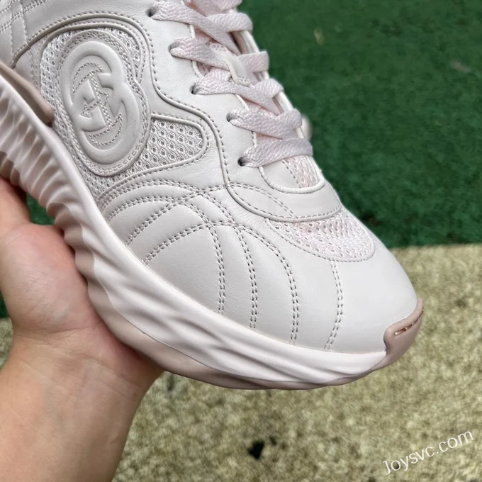 GUCCI Leather Dad Sneakers 2.0 in Beige & Pink