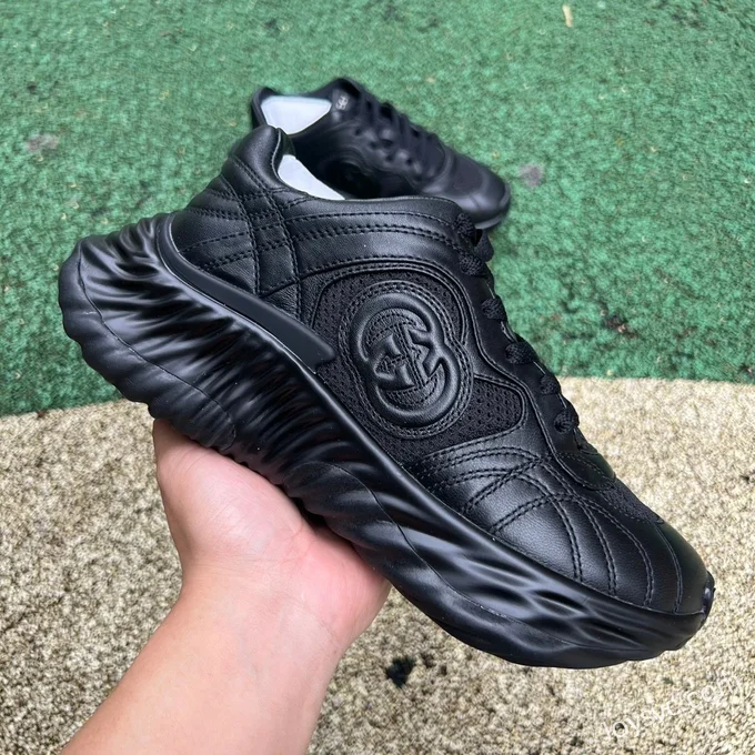 GUCCI Leather Dad Sneakers 2.0 in Black