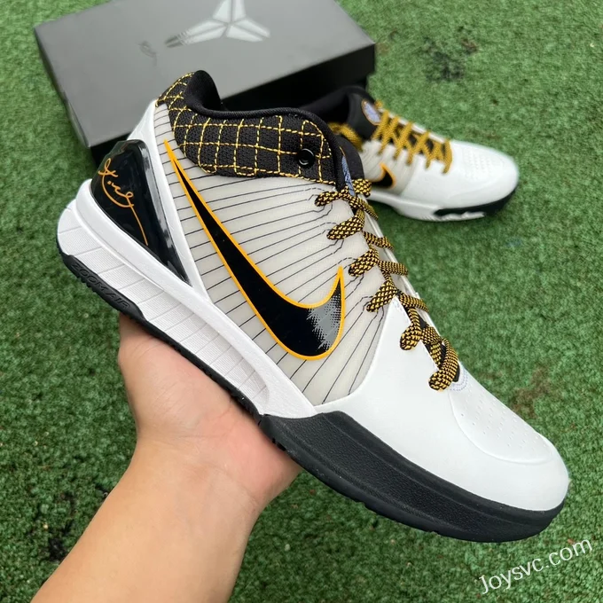 Nike Zoom Kobe 4 Playoffs - White Yellow Basketball Shoes