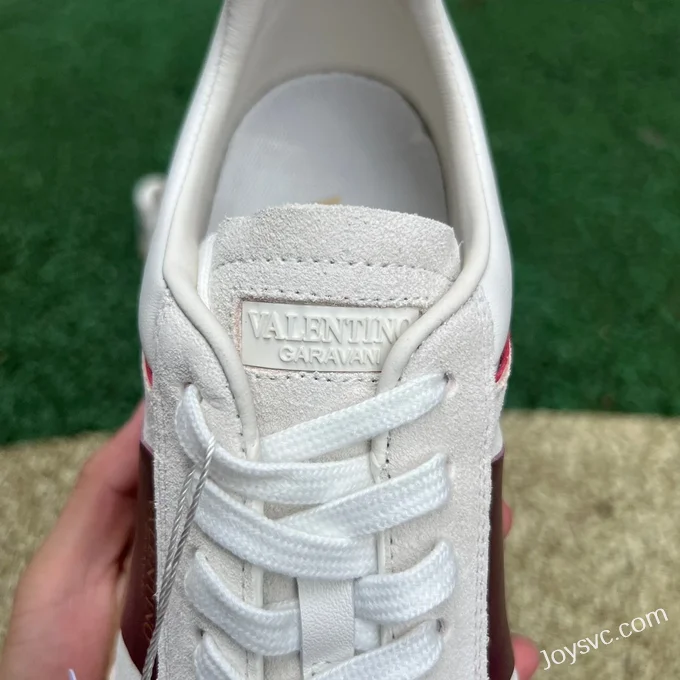 Valentino UPVILLAGE Leather Sneakers in White & Brown