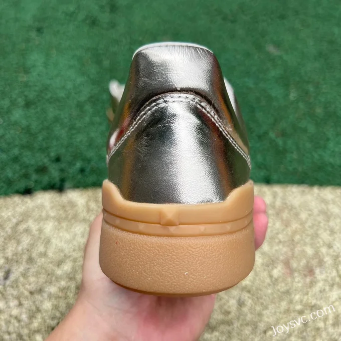 Valentino UPVILLAGE Leather Sneakers in Liquid Gold