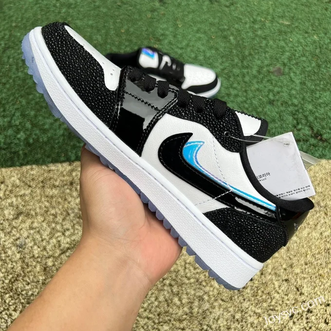 Air Jordan 1 Low Golf FZ4159-100 Black White Double Hook DT Version