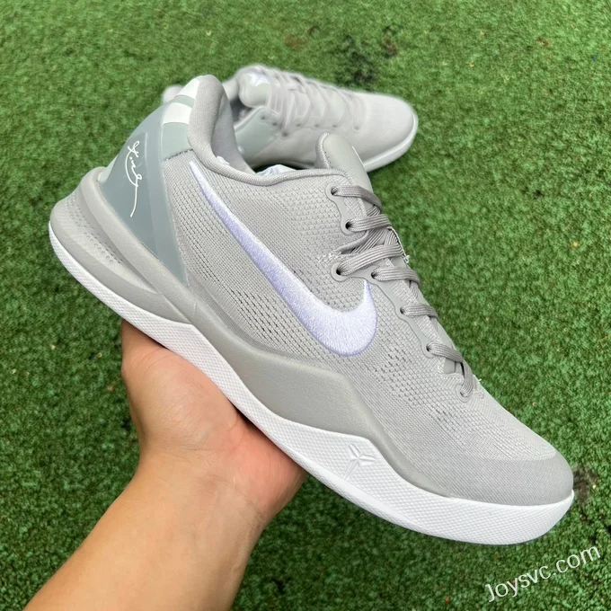 Nike Kobe 8 Protro Wolf Grey - Grey Basketball Shoes