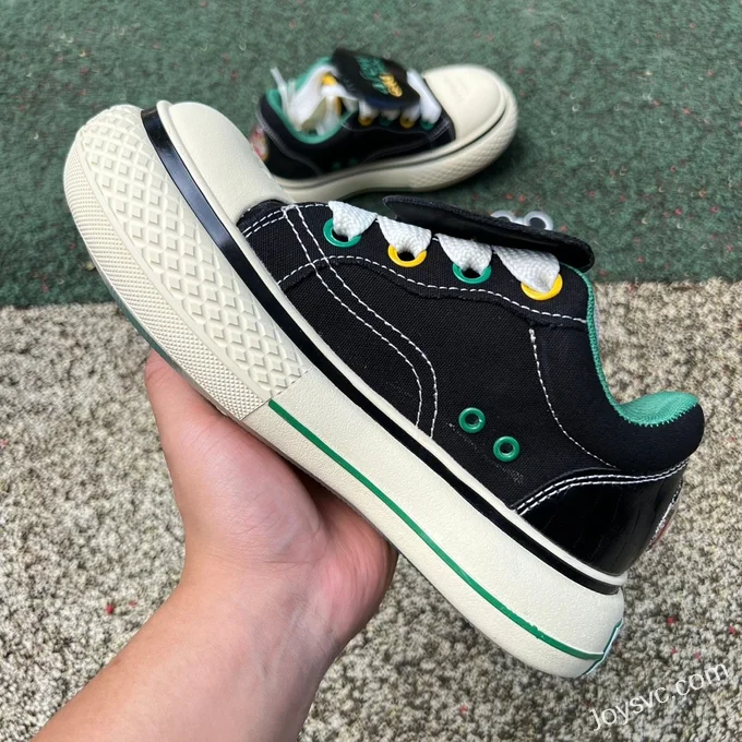 Disney x OLD ORDER Mickey Mouse Low-Top Canvas Shoes Black Green Yellow