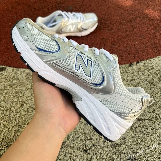 NB 530 Silver White Blue New Balance 530 Retro Running Shoes MR530BS