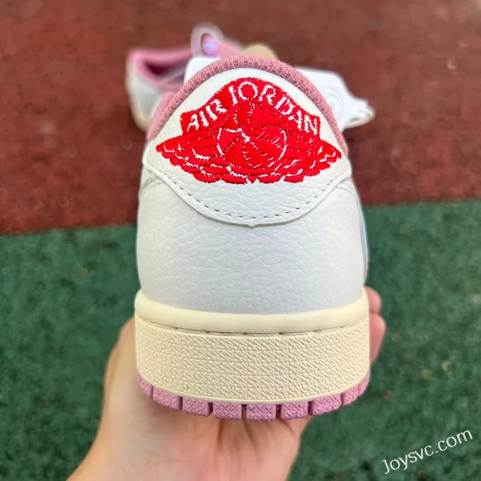 Travis Scott x Air Jordan 1 Low DM7886-600 White Pink Reverse Swoosh