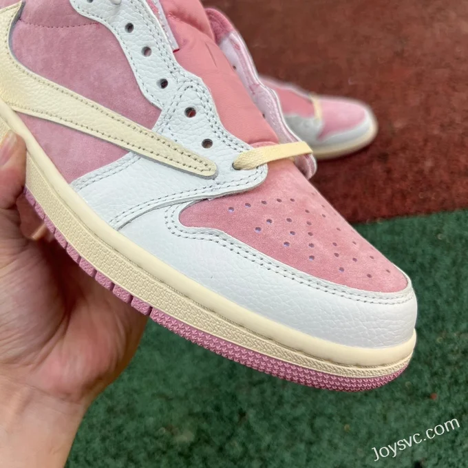 Travis Scott x Air Jordan 1 Low DM7886-600 White Pink Reverse Swoosh