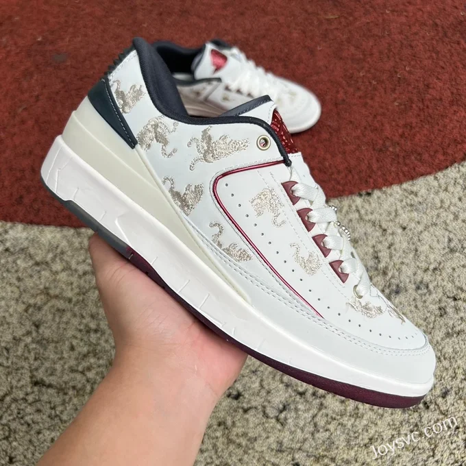 Air Jordan 2 Low FJ5736-100 White Red Dragon