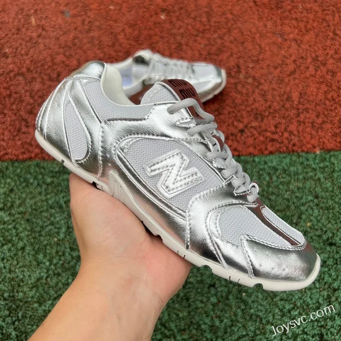 NB 530MIU Liquid Metal Silver New Balance x MIU MIU 530 Retro Running Shoes