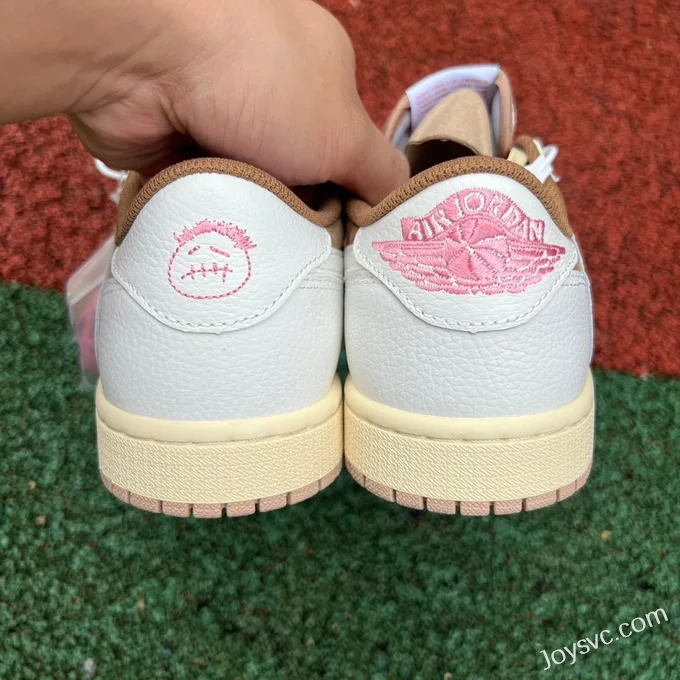 Travis Scott x Air Jordan 1 Low DM7886-106 White Brown Pink Reverse Swoosh