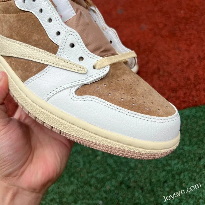 Travis Scott x Air Jordan 1 Low DM7886-106 White Brown Pink Reverse Swoosh