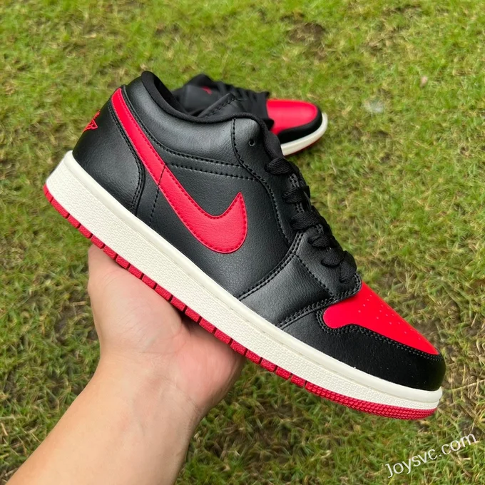 Air Jordan 1 Low DC0774-061 Black Red Bred Sail Retro