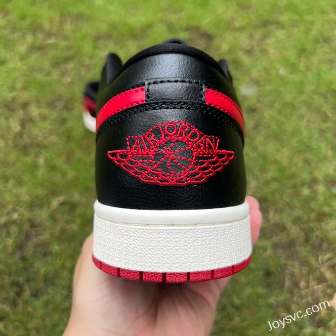 Air Jordan 1 Low DC0774-061 Black Red Bred Sail Retro